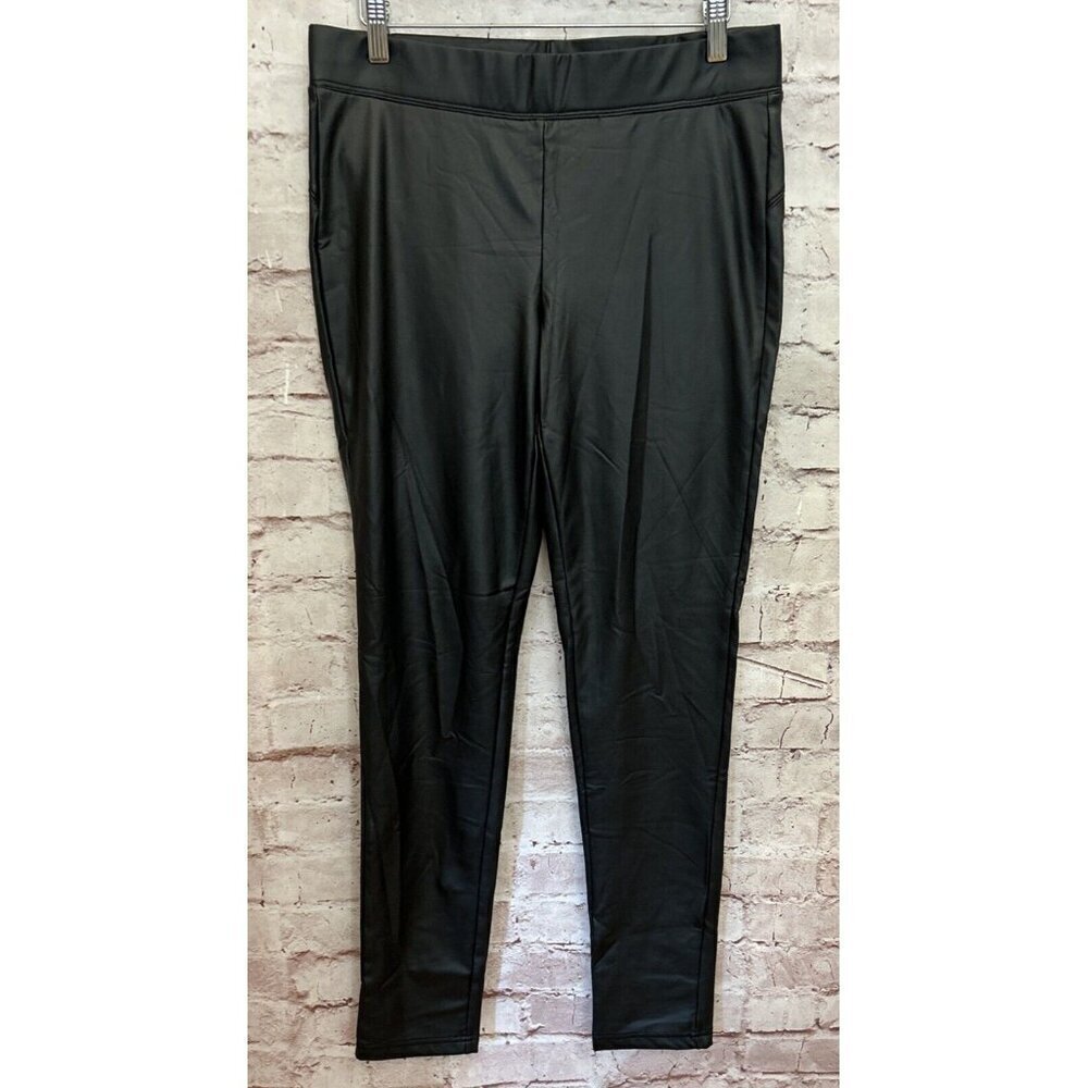 Fashion Nova Womens Lilana Faux Leather Leggings Pants Black Size XL NEW